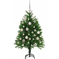 vidaXL Kerstboom met 150 LED met standaard Groen 120 cm PE