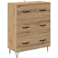 vidaXL Highboard Artisan Eiken 69,5 x 34 x 90 cm Bewerkt hout