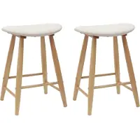 vidaXL Eetstoelen 2 pcs Naturel 46 x 37 x 63 cm Massief Rubberhout