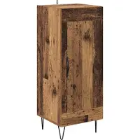 vidaXL Dressoir Oud Hout 34,5 x 34 x 90 cm Geengineerd Hout en IJzer