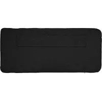 vidaXL Gestoffeerd hoofdbord Bruin en Zwart 140 cm Massief grenenhout