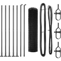 vidaXL Gelast Draadhek met Betonnen Basis 10 x 1,2 m (B x H)