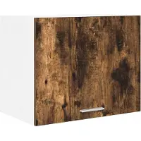 vidaXL Hangkast Gerookte Eik en Wit 50 x 31 x 40 cm Bewerkt hout