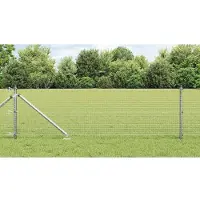 vidaXL gelast draadhek met grondpennen 50 x 0,5 m Gegalvaniseerd staal
