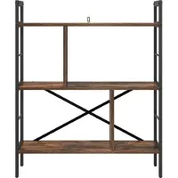 vidaXL Boekenplank 5-laags 75 x 30 x 91 cm Bewerkt hout Rook Eiken