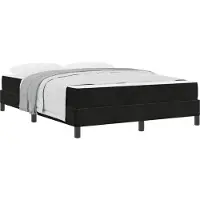 vidaXL Boxspring bed met matras Zwart 140 x 190 cm Stof
