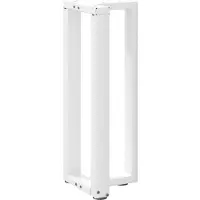vidaXL Salontafelpoten 2 st T-vormig 50x25x(42-43) cm staal wit