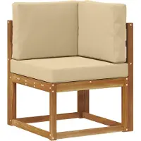 vidaXL Buiten bank set 10 st Natuurlijk en Beige