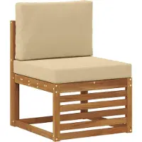 vidaXL Sectionele bankset met kussen 7 pcs Natuurlijk en Beige