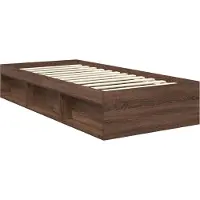 vidaXL Bedframe Bruin Eiken 90 x 200 cm Massief grenenhout