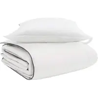 vidaXL Winter Duvet met kussen 2 st Wit Donsveer