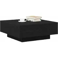 vidaXL Salontafel Zwart Eiken 80 x 80 x 31 cm