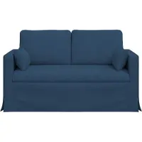 vidaXL Bank Blauw 139 x 78 x 80 cm Stof
