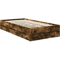 vidaXL Bedframe met lade Rook Eiken 90 x 190 cm Ingenieurshout