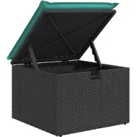 vidaXL 5-delige tuinmeubelset met kussens, zwart, polyrotan