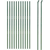 vidaXL Gaashek Groen, 1,4 x 25 meter, verzinkt staal