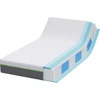 vidaXL Matras, wit en grijs, 90 x 200 cm, jacquardstof