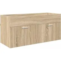 vidaXL Wastafelkast Sonoma Eik Bewerkt hout