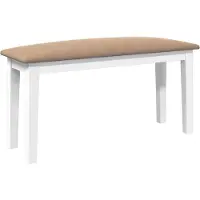 vidaXL Bank 90 cm massief hout rubber wit