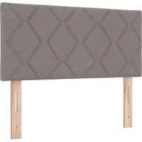 vidaXL LED Box Spring Bed met hoofdeinde Taupe 90 x 190 cm Stof