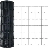vidaXL Euro Hek Grijs 0,6 x 10 m PVC-gelaagd ijzer