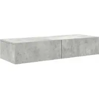 vidaXL Wandschap met lades 100x36x19 cm bewerkt hout betongrijs