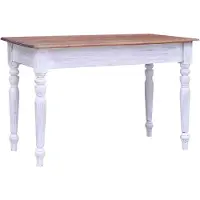 vidaXL Bureau met lades 117x57x75 cm massief mahoniehout wit