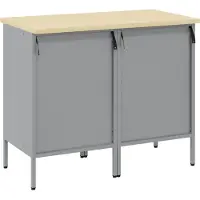 vidaXL Werk Cabinet met lade 2 st Rood en Grijs 100 x 55 x 85 cm