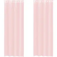 vidaXL Gordijnen voile met doorvoertules 2 st 140x260 cm lichtroze