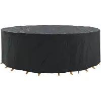 vidaXL Meubelbescherming 279 x 279 x 71 cm 600D Oxford stof Rond Zwart