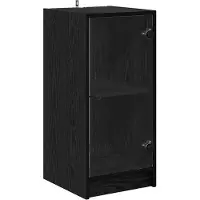 vidaXL Dressoir Zwart eiken 35 x 37 x 76 cm Bewerkt hout