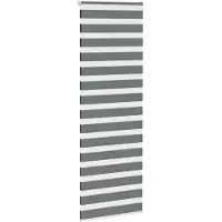 vidaXL Zebra rolgordijn 70x230 cm stofbreedte 65,9 cm donkergrijs