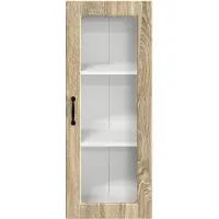 vidaXL Wandkast met glazen deuren, model PORTO, Sonoma-eikenhout, 40 x 31 x 100 cm