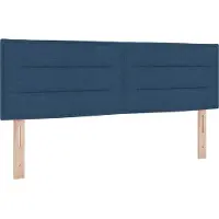 vidaXL Boxspringbed met matras met hoofdeinde Blauw 160 x 200 cm Stof
