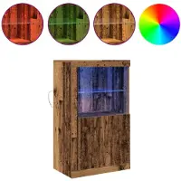 vidaXL LED Dressoir 60,5 x 37 x 100 cm Bewerkt hout Oudhout