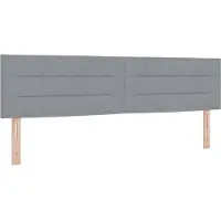 vidaXL Boxspring bed met hoofdeinde Lichtgrijs 180 x 200 cm Stof