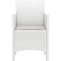 vidaXL Tuinstoel, 2 stuks, wit, polypropyleen