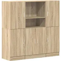 vidaXL 3-delige Keukenkastenset bewerkt hout sonoma eikenkleurig