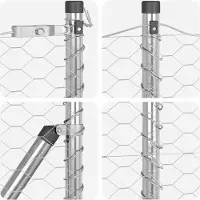 vidaXL zeshoekig gaashek met grondbevestiging 100 x 1,2 m Mesh