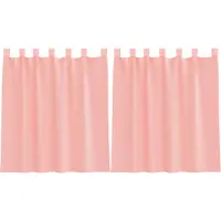 vidaXL Gordijnen voile met roedezakken 2 st roze