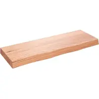 vidaXL Wastafelblad 80x30x(2-6) cm behandeld massief hout lichtbruin