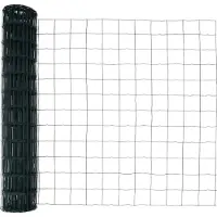 vidaXL Euro-hek met grondpennen 10 x 1,4 m PVC-Coated Staal Groen Mesh