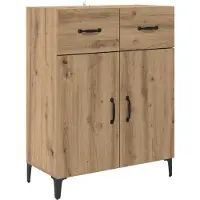 vidaXL Highboard Artisan Eiken 69,5 x 34 x 180 cm Bewerkt hout