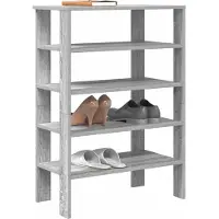 vidaXL Schoenenrek 61x32x87,5 cm bewerkt hout grijs sonoma eikenkleur