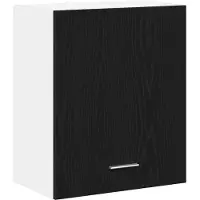 vidaXL Hangkast Lyon 2 pcs Zwart Eiken Bewerkt hout