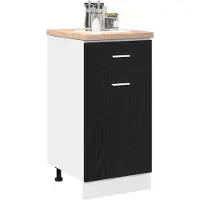 vidaXL Hangkast Zwart Eiken 40 x 46 x 81,5 cm Bewerkt hout