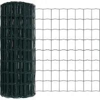 vidaXL Euroomheining, 0,6 x 10 meter, PVC-coating, groen