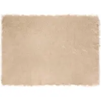 vidaXL Tapijt van imitatie schapenvacht TAFALLA Beige 120 x 170 cm
