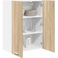 vidaXL Hangkast Sonoma Eik 60 x 31 x 80 cm Bewerkt hout