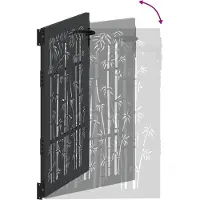 vidaXL Tuinpoort met slot Zwart 85 x 150 cm Poedercoated staal